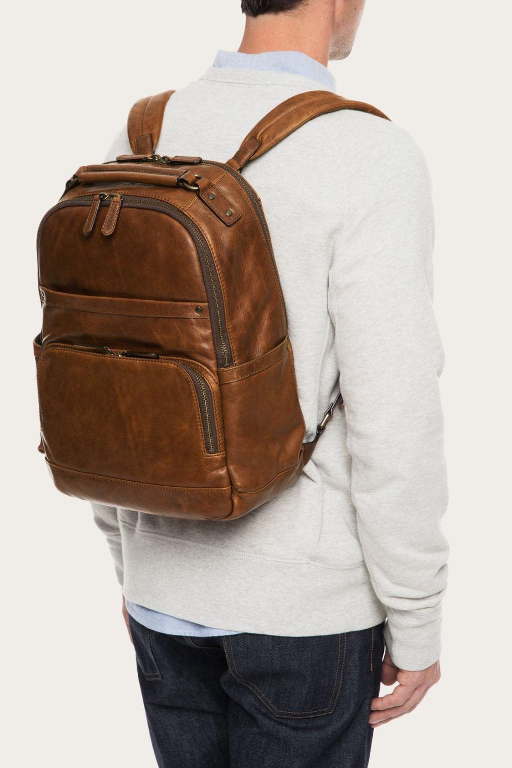 Men's Frye Logan Backpack - Cognac