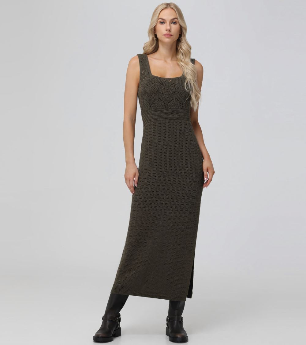 Women's Frye Open Stitch Maxi Sweater Dress - Open Stitch Maxi Sweater Dress