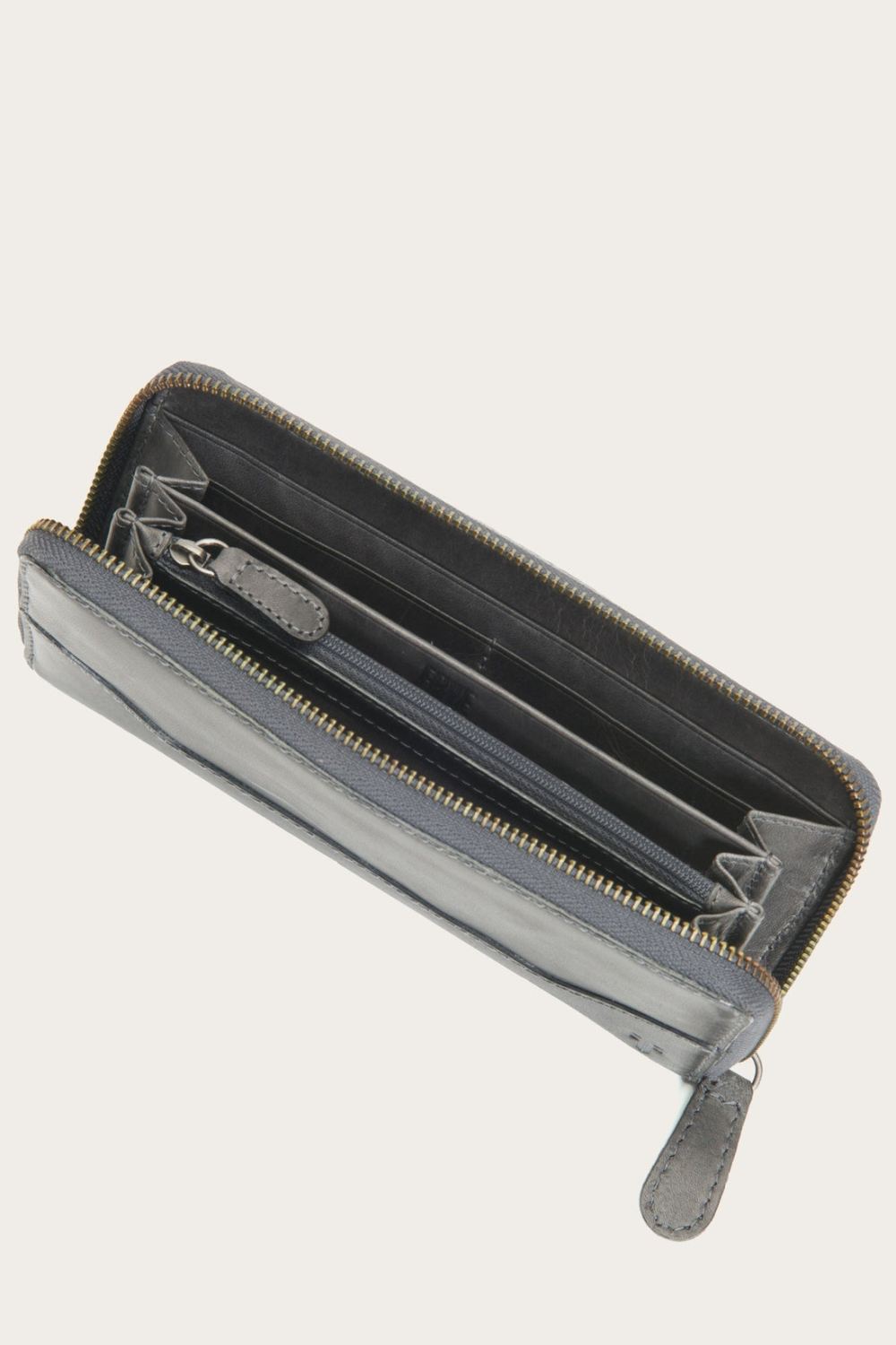 Women's Frye Melissa Zip Around Wallet - Carbon