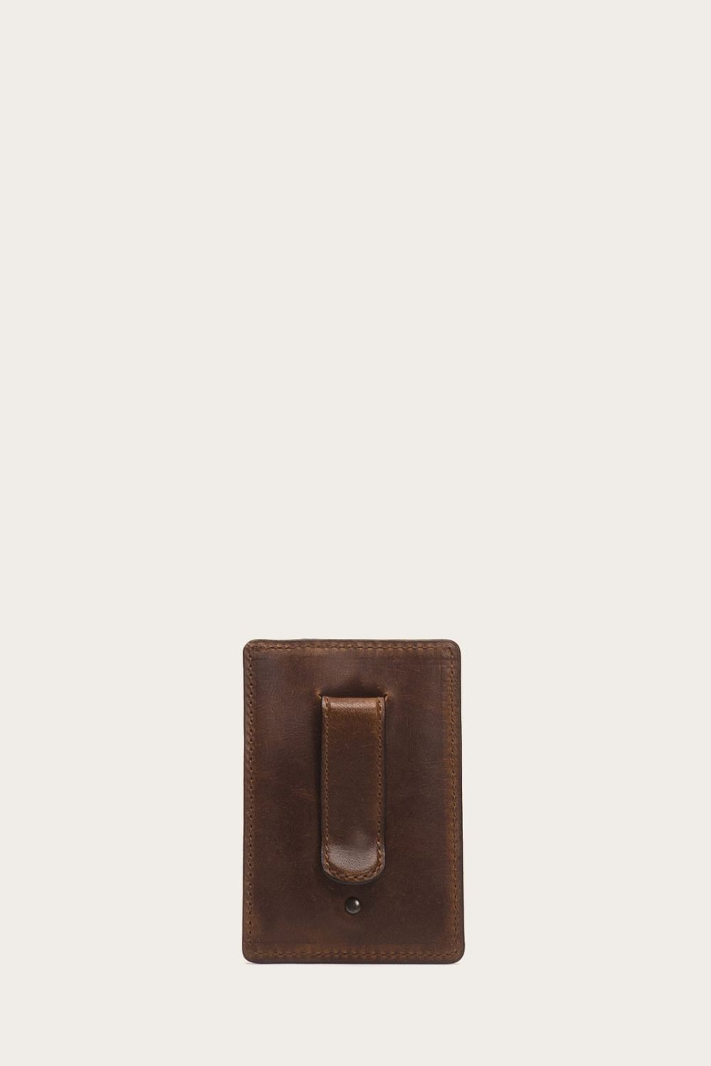 Men's Frye Logan Money Clip Card Case - Dark Brown
