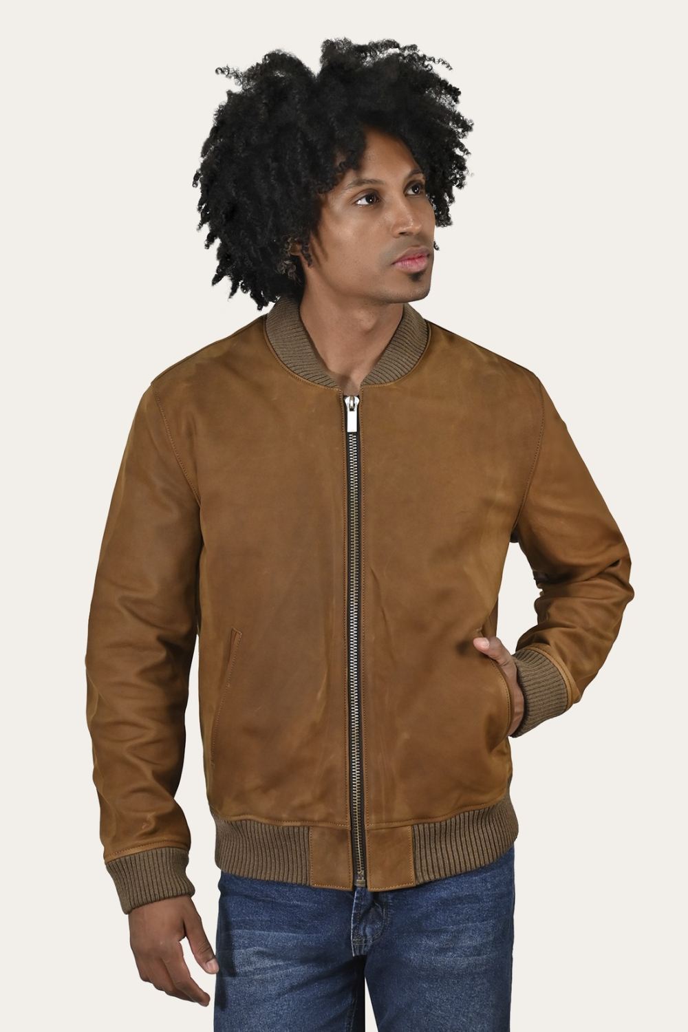 Men's Frye Classic Leather Bomber Jacket - Classic Leather Bomber Jacket