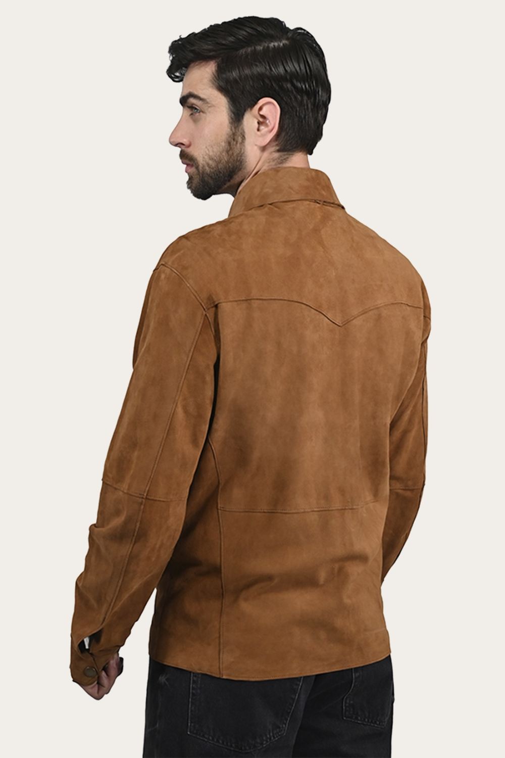 Men's Frye Authentic Soft Goat Suede Leather Shacket - Authentic Soft Goat Suede Leather Shacket
