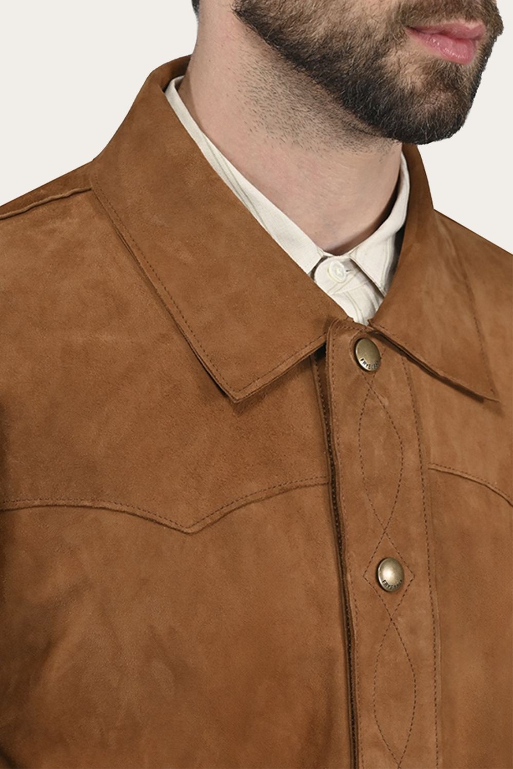 Men's Frye Authentic Soft Goat Suede Leather Shacket - Authentic Soft Goat Suede Leather Shacket