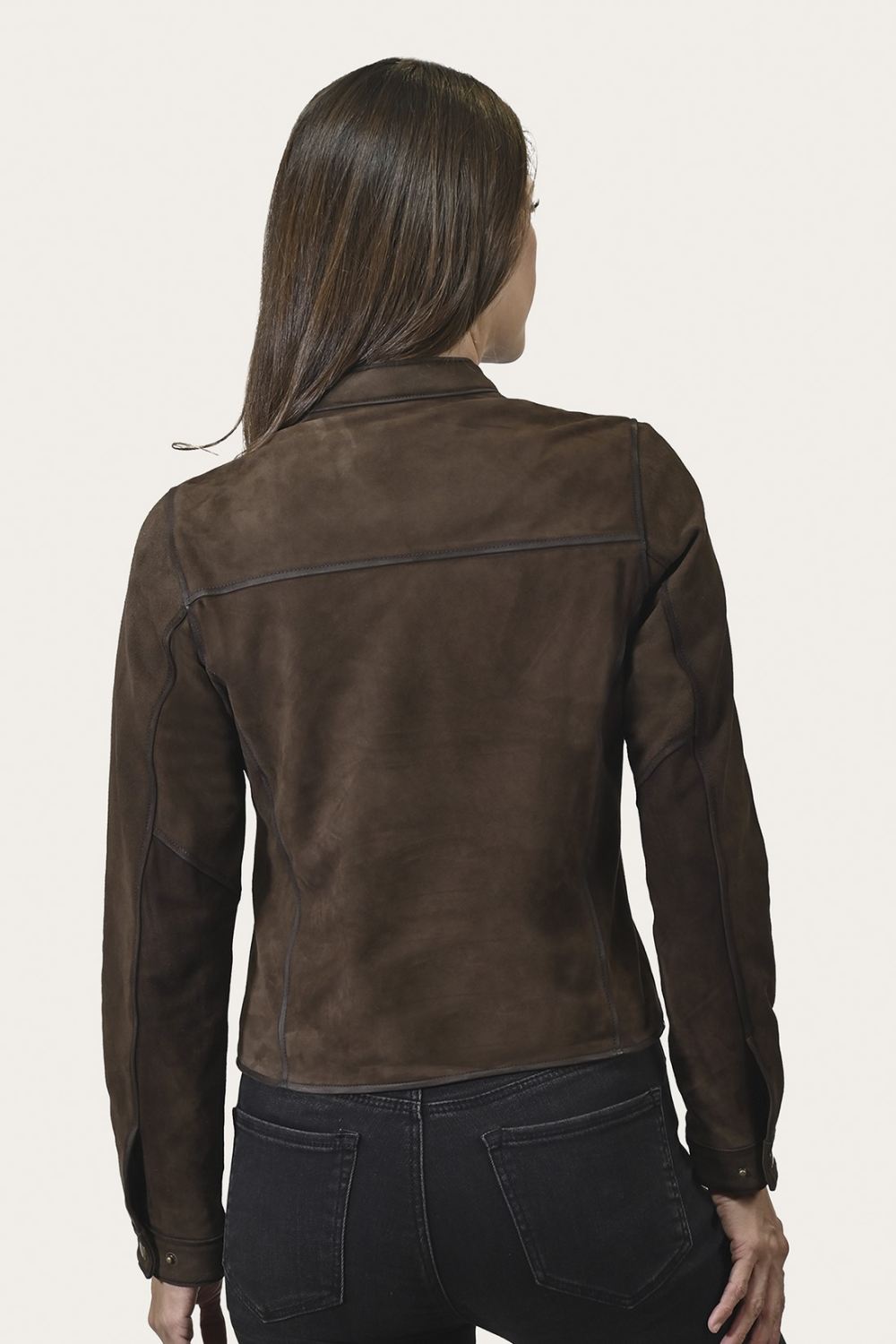 Women's Frye Biker-racer Leather Jacket - Biker-racer Leather Jacket