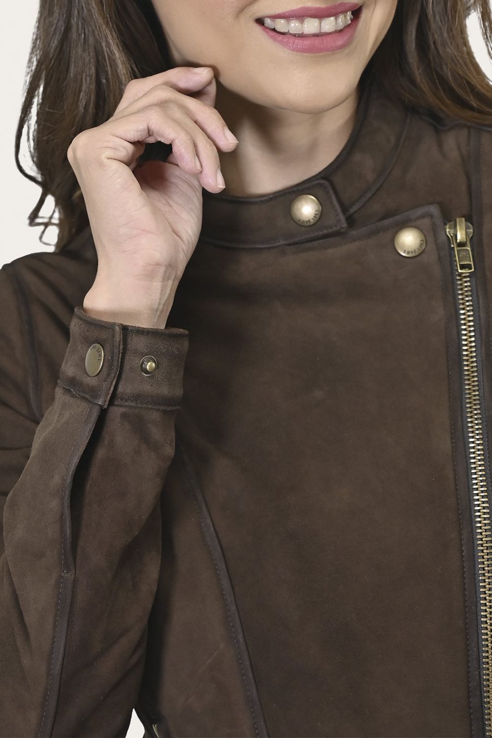 Women's Frye Biker-racer Leather Jacket - Biker-racer Leather Jacket