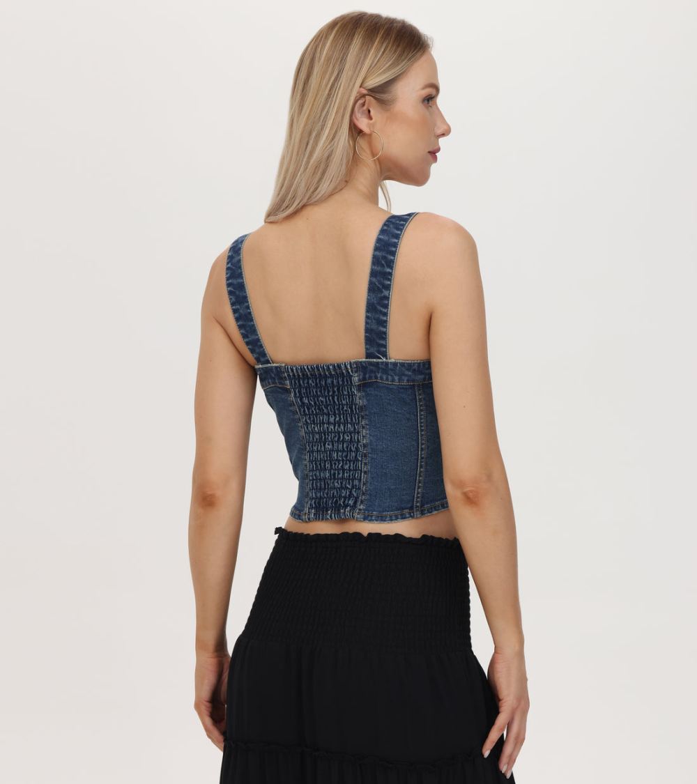 Women's Frye Denim Bustier - Denim Bustier