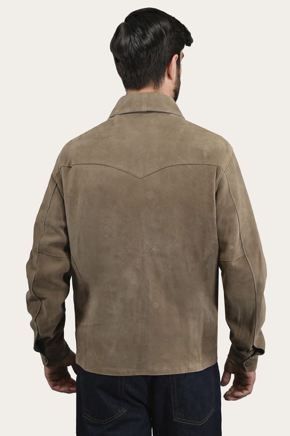 Men's Frye Authentic Soft Goat Suede Leather Shacket - Authentic Soft Goat Suede Leather Shacket