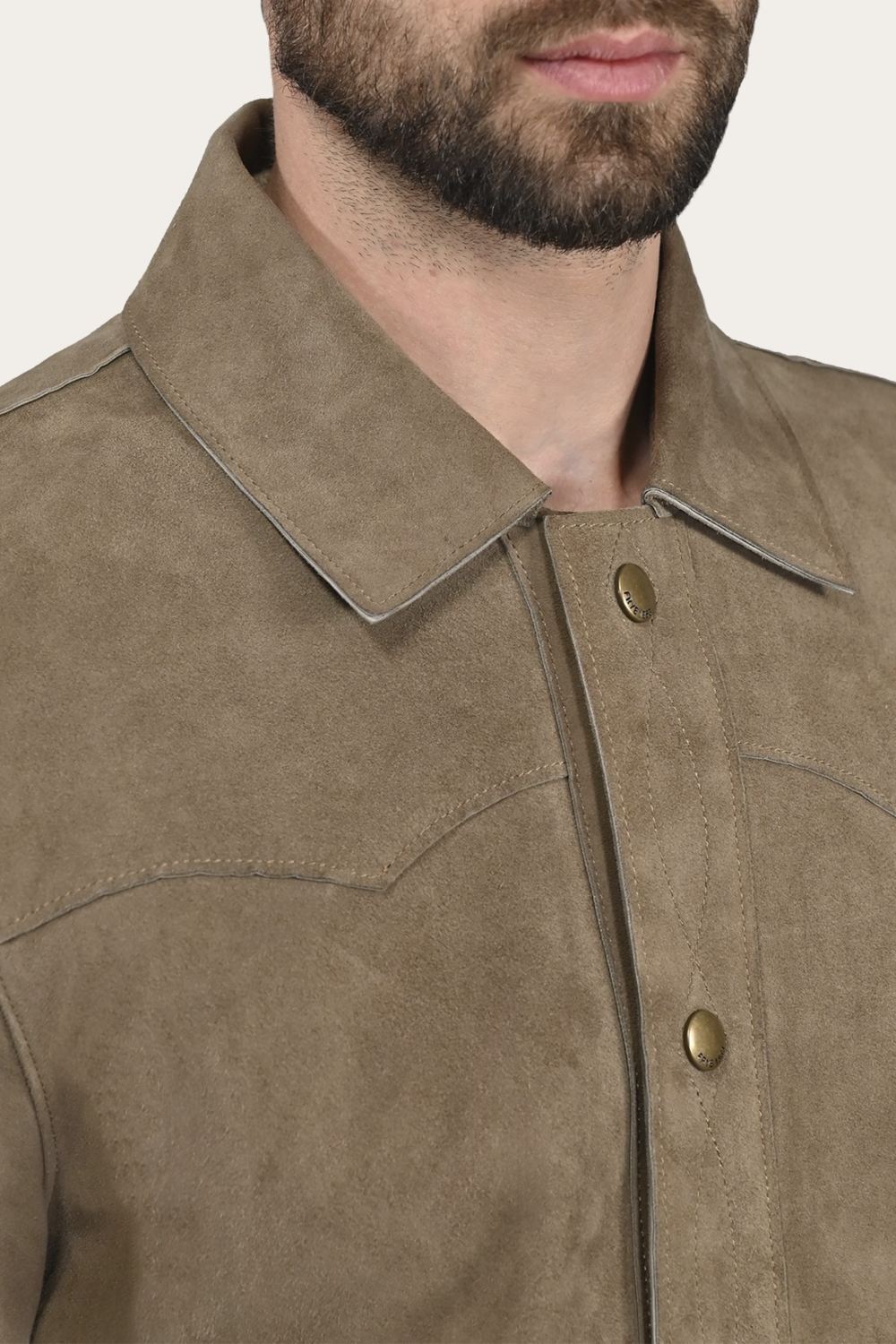 Men's Frye Authentic Soft Goat Suede Leather Shacket - Authentic Soft Goat Suede Leather Shacket