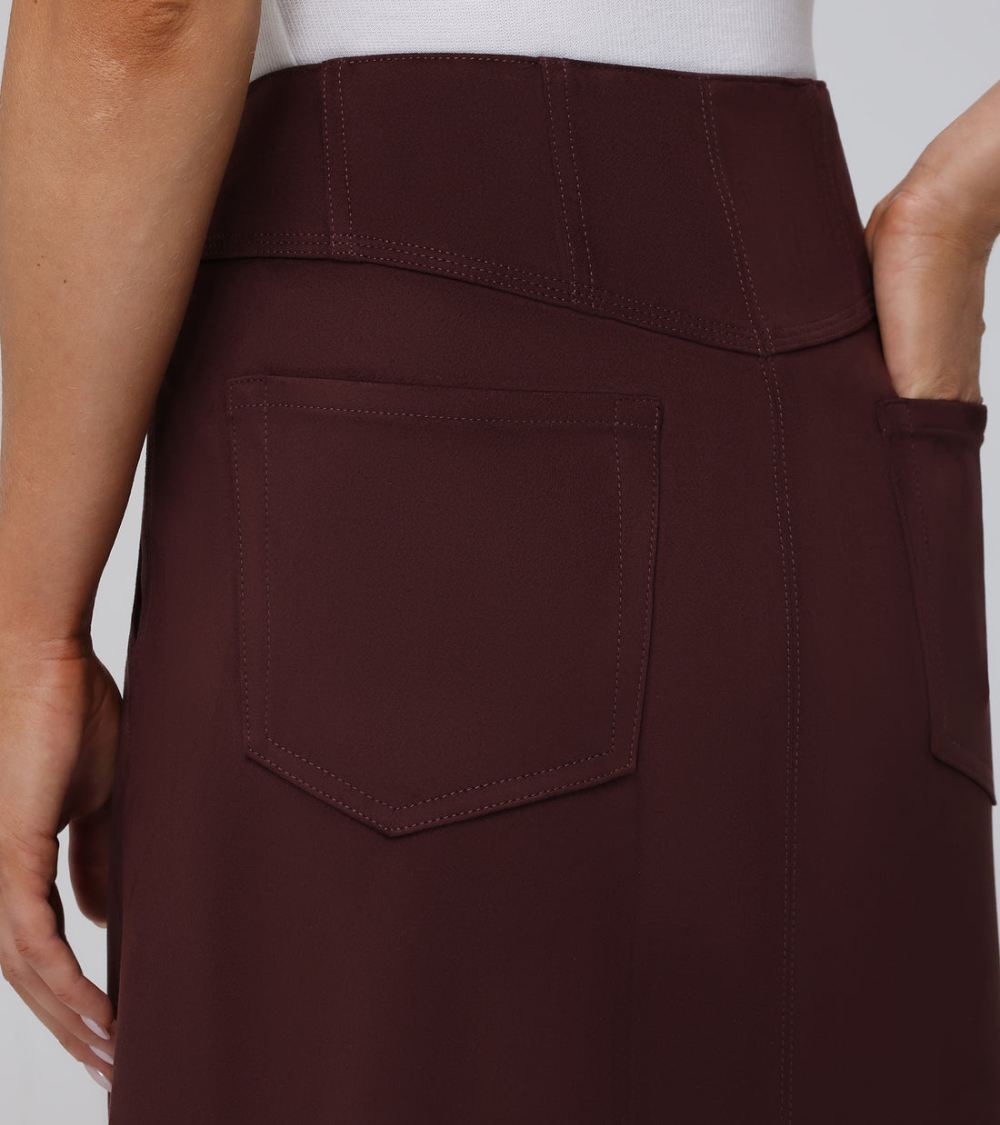 Women's Frye Faux Suede Studded Midi Skirt - Faux Suede Studded Midi Skirt