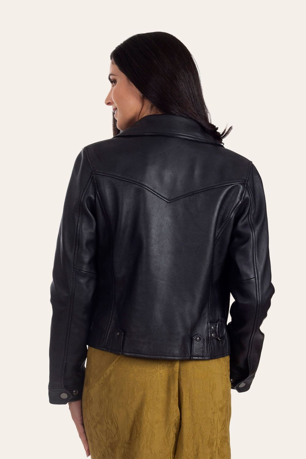 Women's Frye Black Biker Jacket - Women's Frye Black Biker Jacket