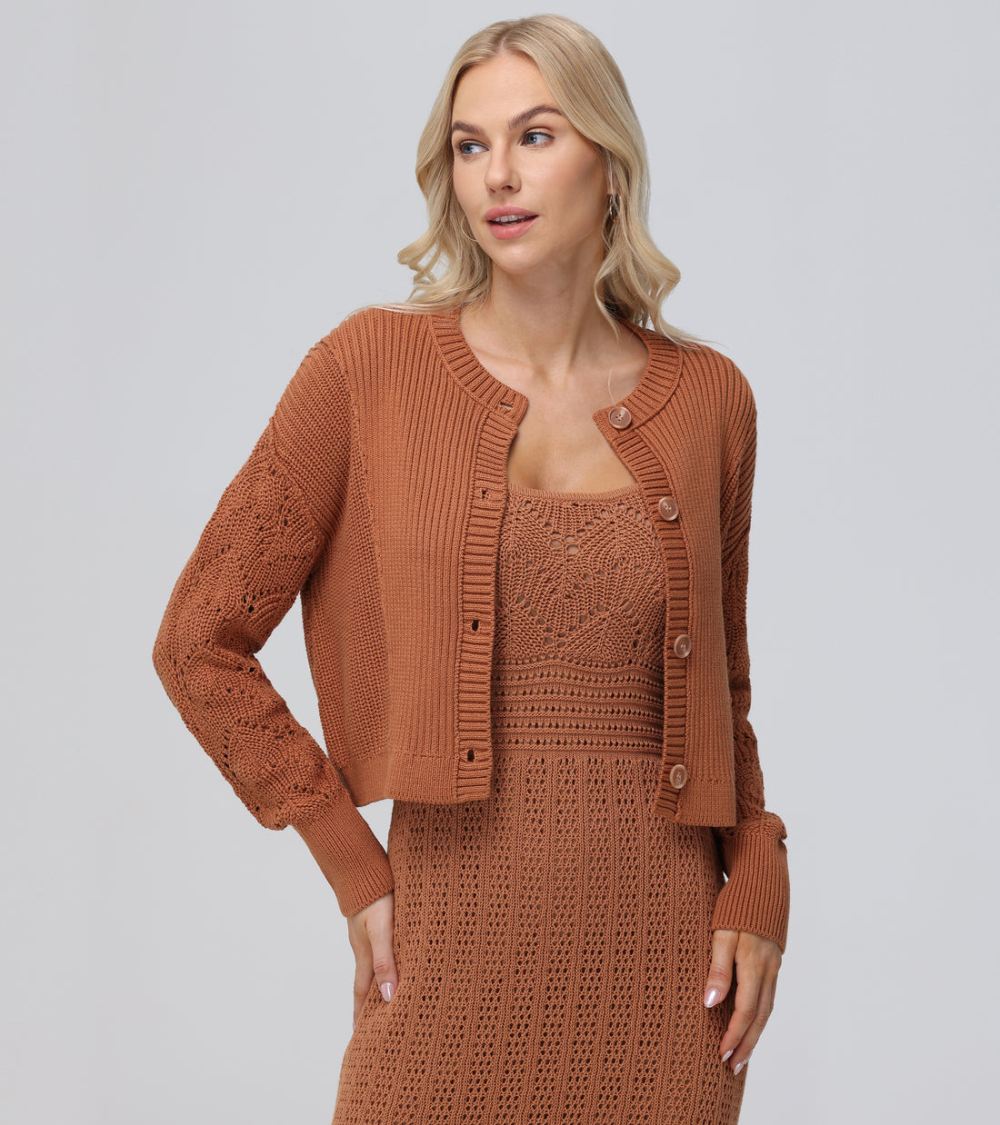 Women's Frye Mixed Stitch Button Front Cardigan - Mixed Stitch Button Front Cardigan