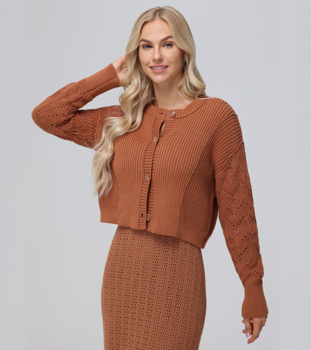 Women's Frye Mixed Stitch Button Front Cardigan - Mixed Stitch Button Front Cardigan