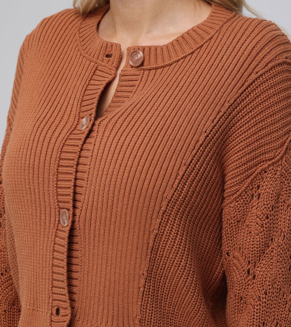 Women's Frye Mixed Stitch Button Front Cardigan - Mixed Stitch Button Front Cardigan