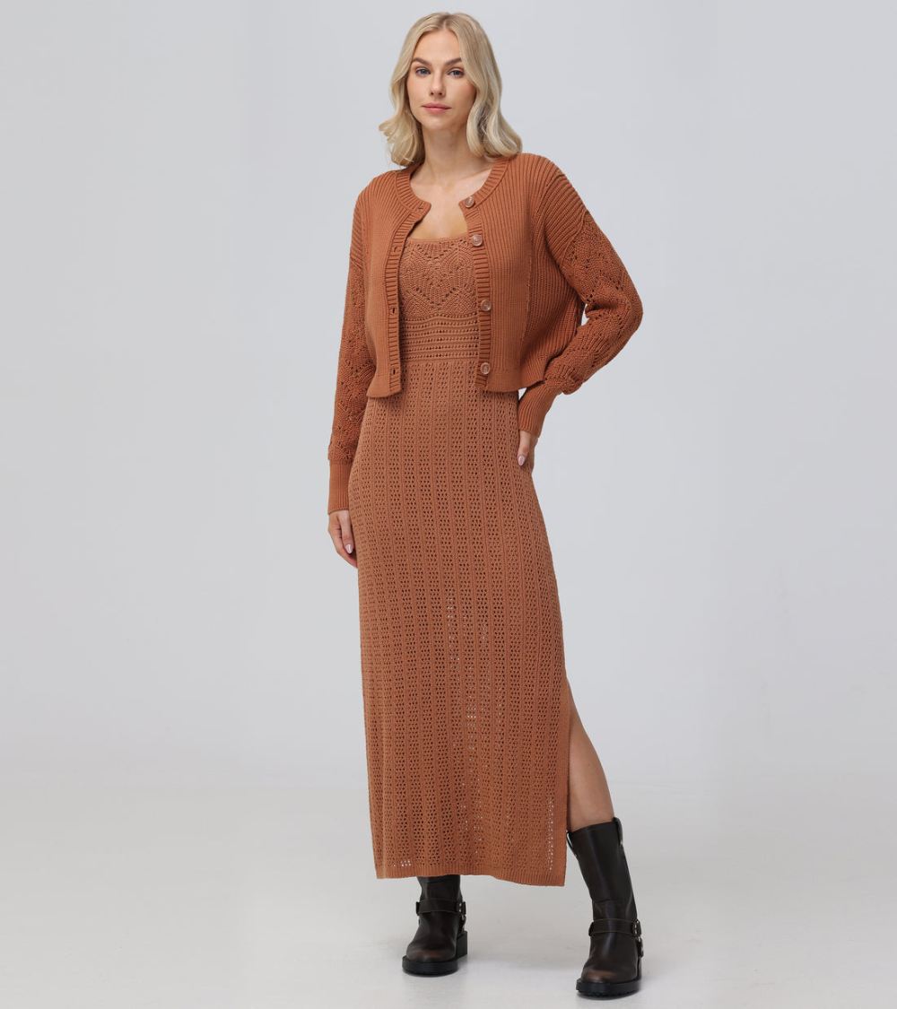Women's Frye Mixed Stitch Button Front Cardigan - Mixed Stitch Button Front Cardigan
