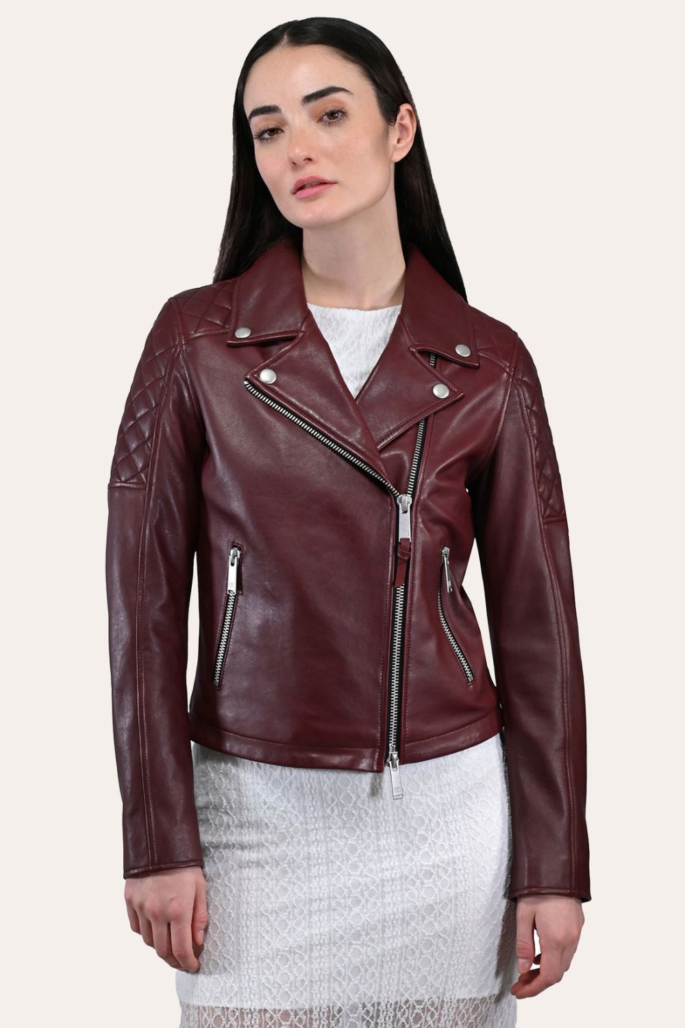 Women's Frye Oxblood Biker Jacket - Women's Frye Oxblood Biker Jacket