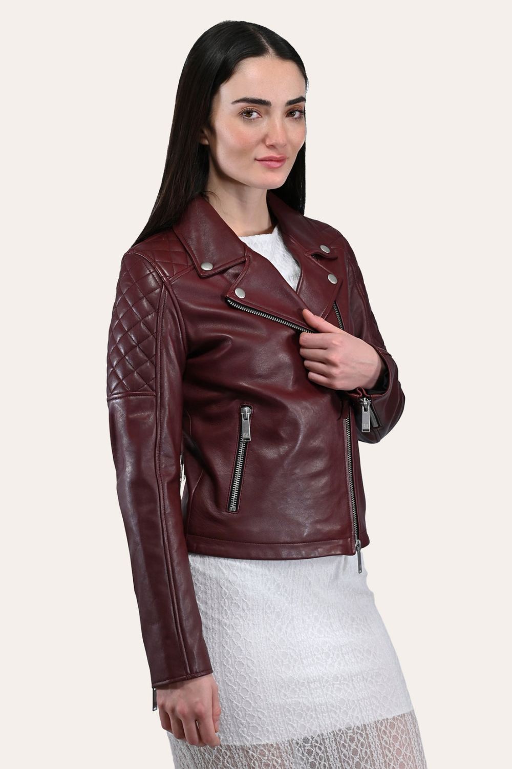 Women's Frye Oxblood Biker Jacket - Women's Frye Oxblood Biker Jacket