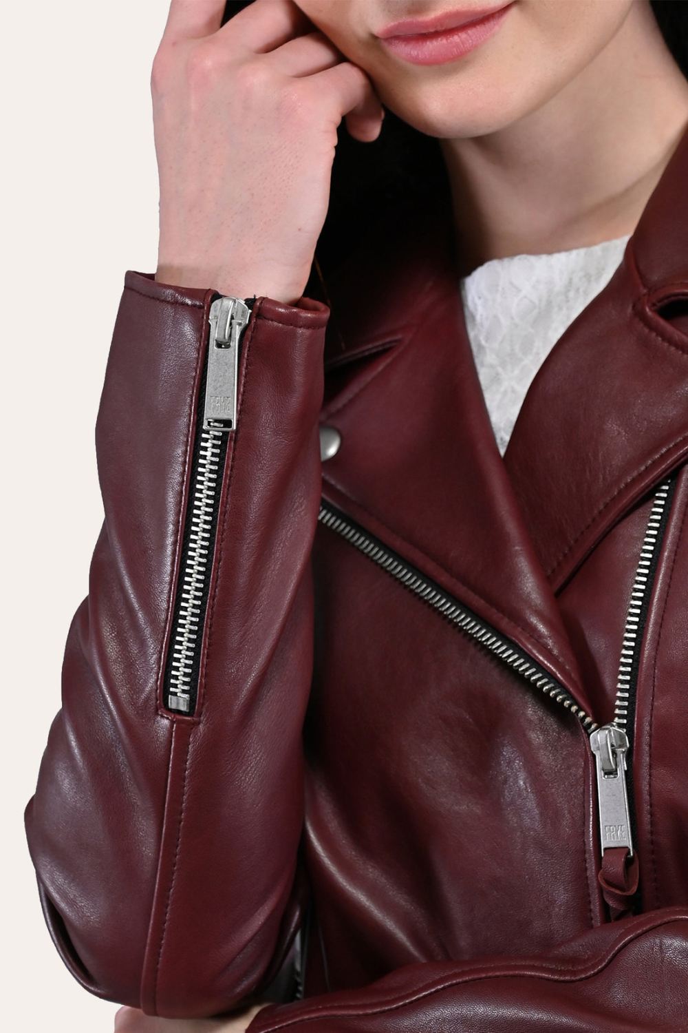 Women's Frye Oxblood Biker Jacket - Women's Frye Oxblood Biker Jacket