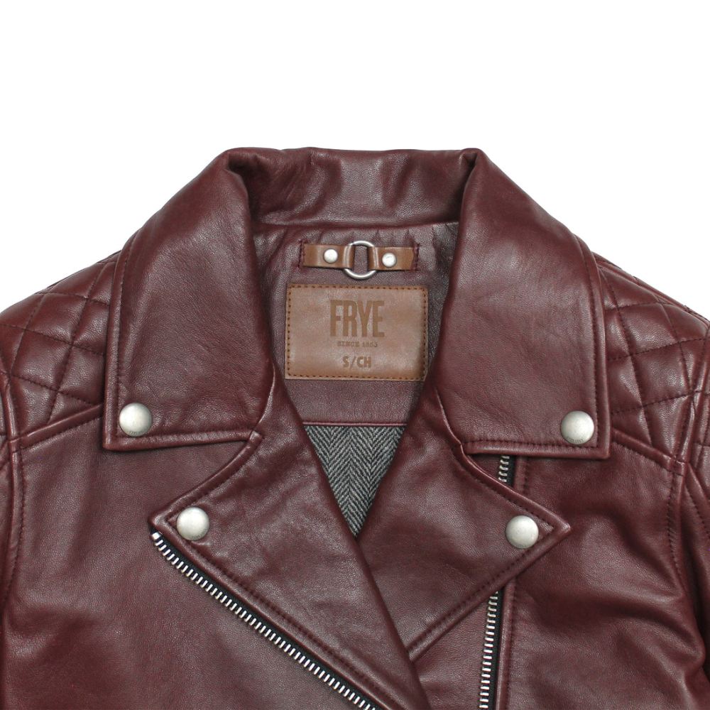 Women's Frye Oxblood Biker Jacket - Women's Frye Oxblood Biker Jacket