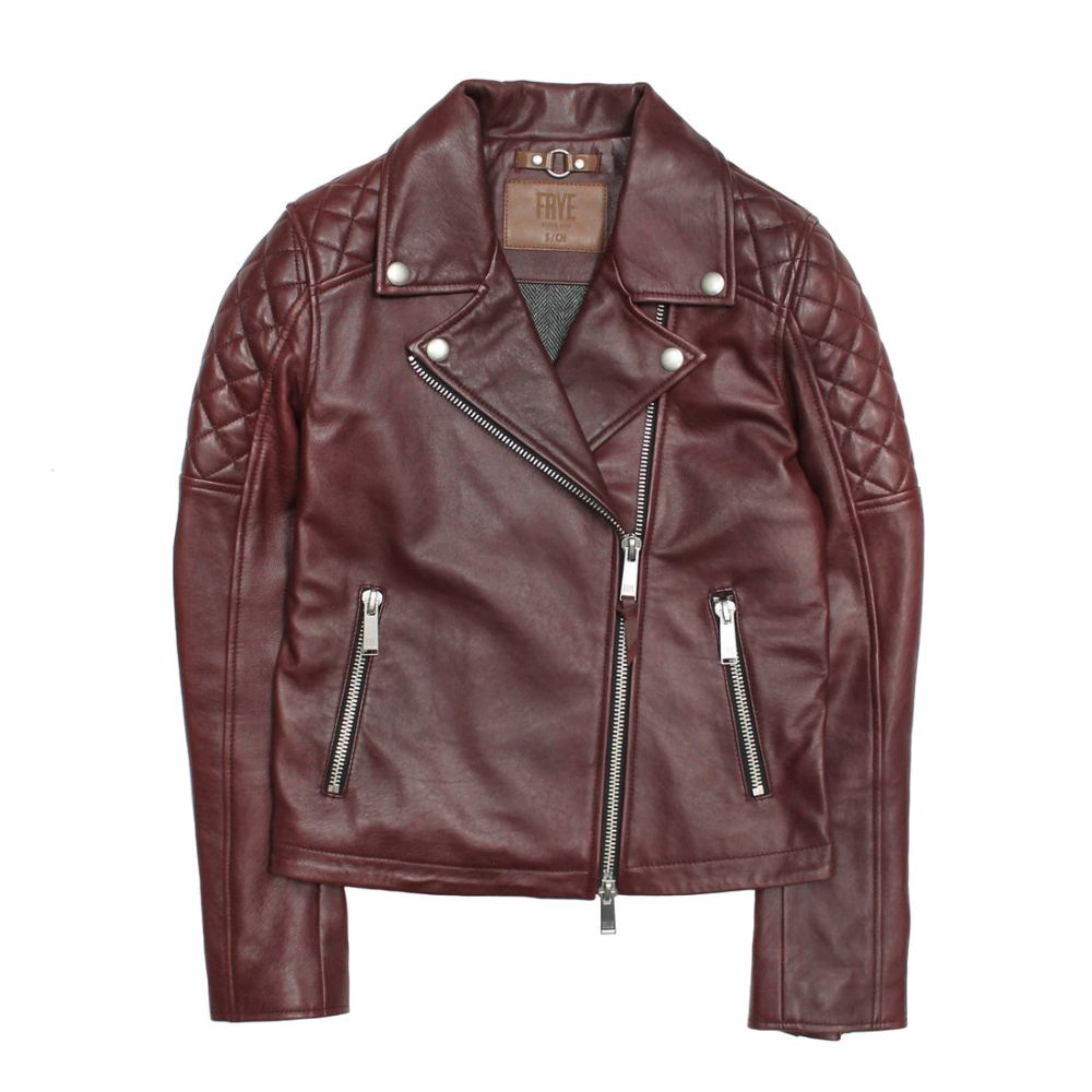 Women's Frye Oxblood Biker Jacket - Women's Frye Oxblood Biker Jacket